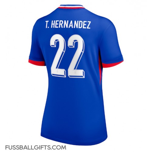 Frankreich Theo Hernandez #22 Fußballbekleidung Heimtrikot Damen EM 2024 Kurzarm